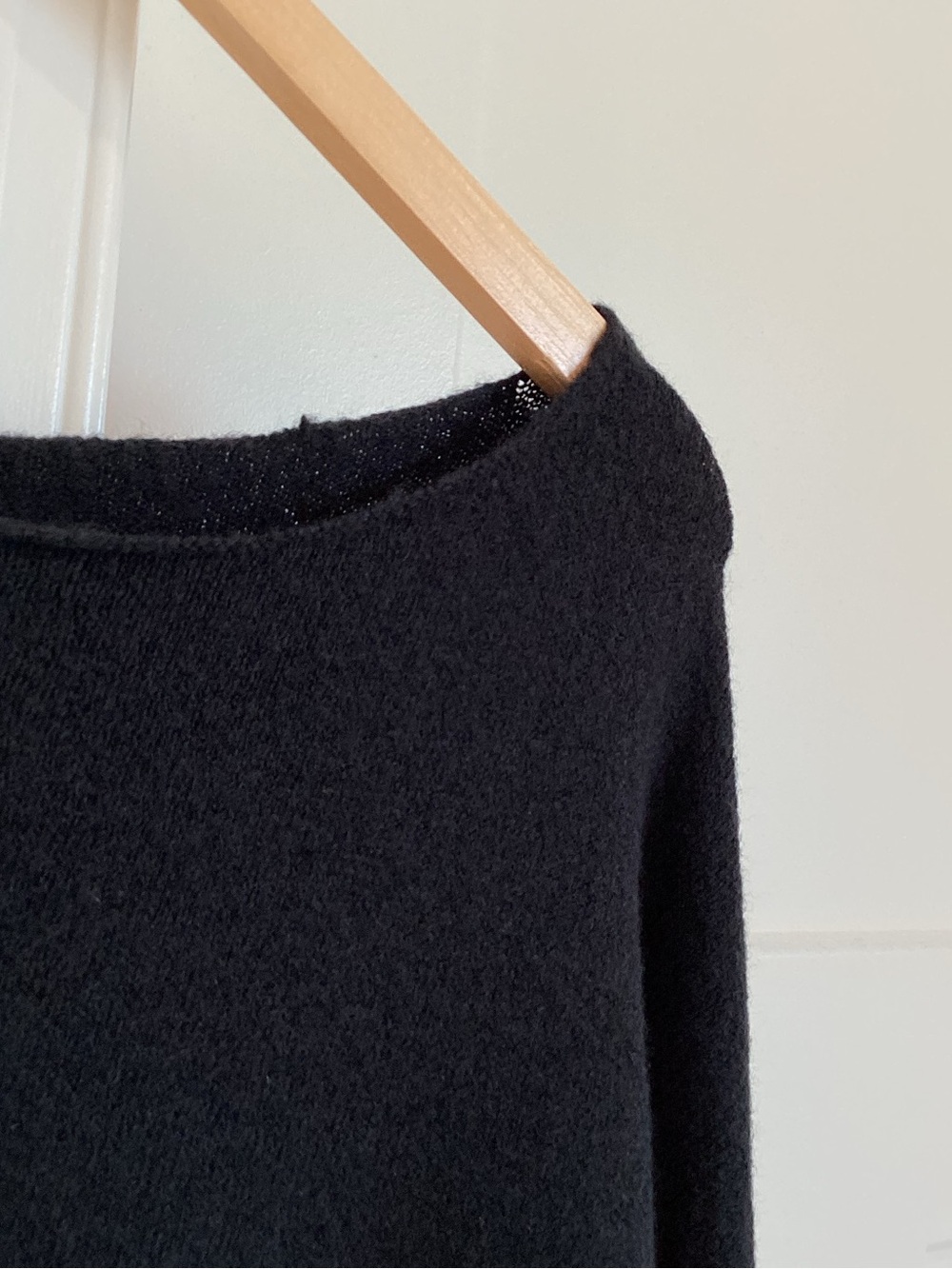 Anthropologie Haley Boatneck Sweater Wool Blend Long Sleeve New Black Small - Picture 8 of 15